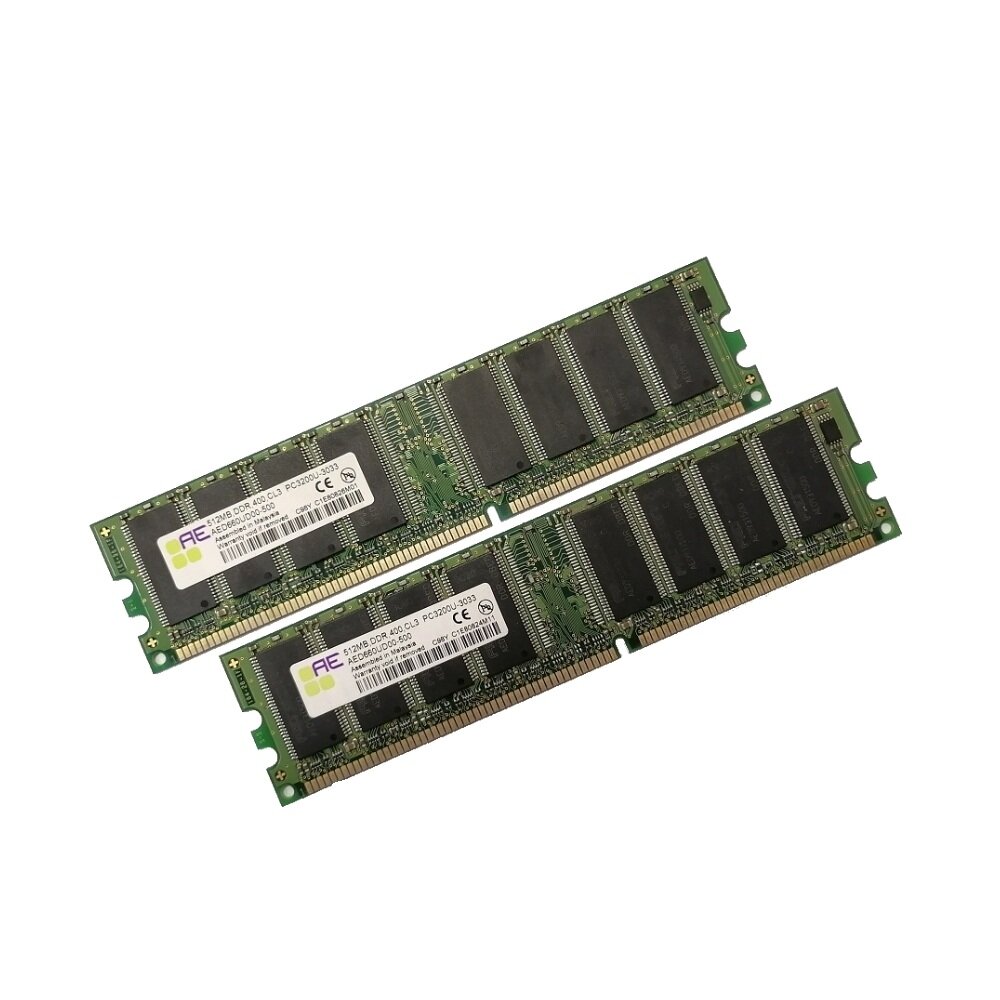 ОЗУ Dimm 1Gb PC-3200(400)DDR AEneon AED660UD00-500 (Kit 2x512Mb)