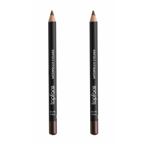 Topface Карандаш для глаз Waterproof Eyeliner, тон 103, 1 гр, 2 шт. карандаш для глаз topface waterproof eyeliner pen 1 1 гр