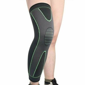 Бандаж на колено и голень 1 шт/ бандаж-фиксатор на коленный сустав/ суппорт удлиненный компрессионный