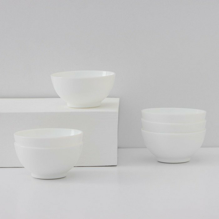 фото Набор мисок Luminarc Everyday, d=12 см, стеклокерамика, 6 шт, цвет белый