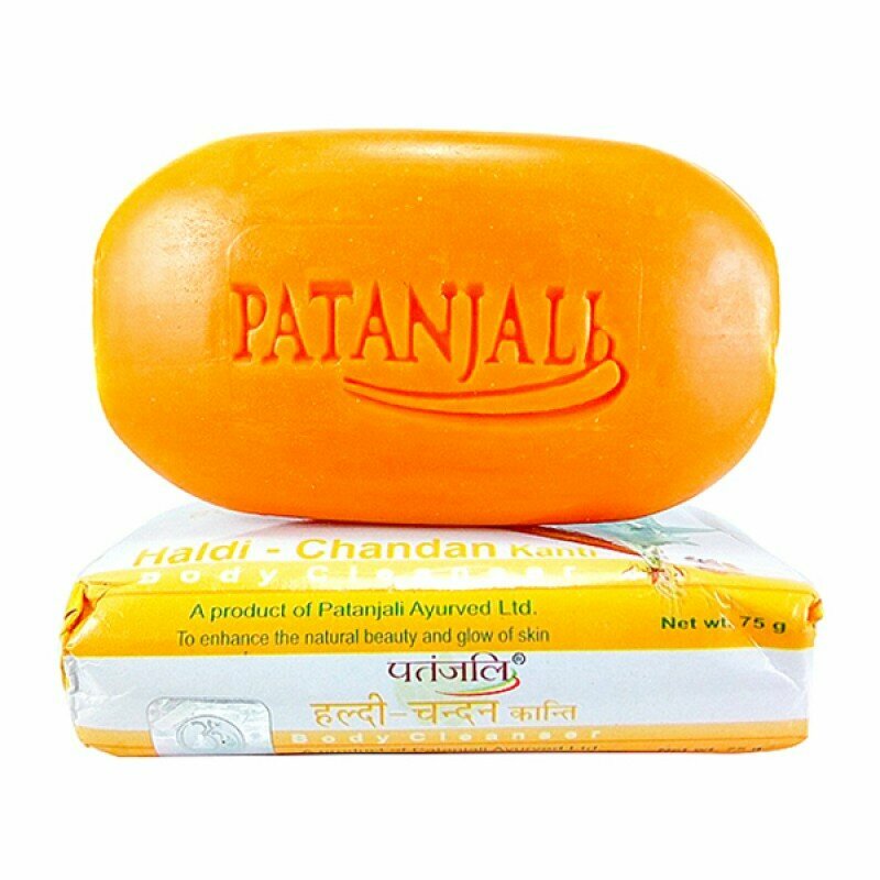 Мыло Сандал и Куркума Патанджали (Haldi Chandan soap Patanjali), 75 грамм