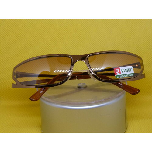 солнцезащитные очки kuboraum серый Солнцезащитные очки YIMEI 561923, золотой, коричневый