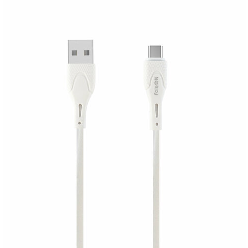 Кабель USB - Type-C FaisON K-130 ExClaim, 1.0м, 3,0А, цвет: белый