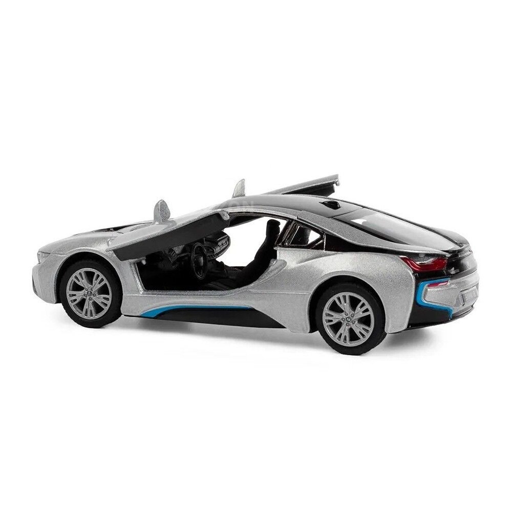 Модель BMW i8 1:36 (серебристая) — фото 1