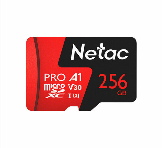 Карта памяти Netac P500 PRO MicroSDXC 256Gb Сlass 10 UHS-I 100MB/s + ADP (NT02P500PRO-256G-R)