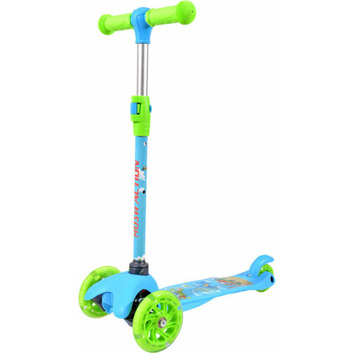 фото Самокат rush action 3-х колёсный s909g friends, светящиеся колеса