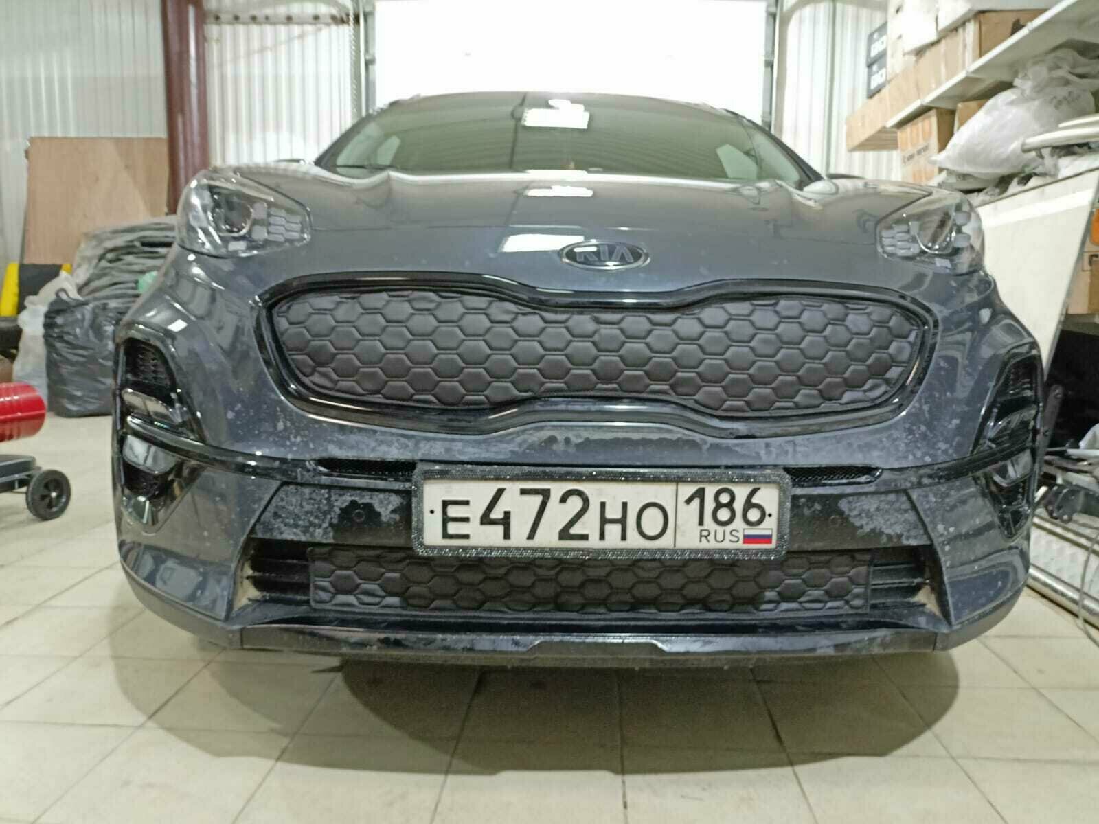 Утеплитель решетки радиатора зимний для Kia Sportage 4 2018 – 2022 IV Рестайлинг