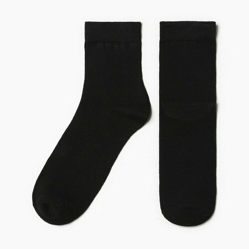 Носки HOBBY LINE, размер 43/44, черный мужские носки 1 пара классические на 23 февраля размер 29 43 44 черный