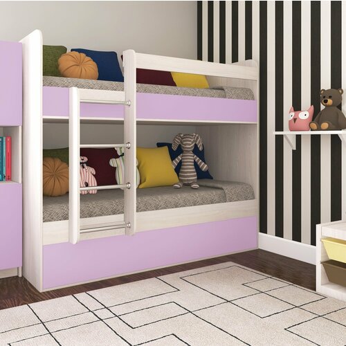 Кровать двухъярусная Есэндвич kids Лаворо 160х70 см правая ВенгеВыбеленный Дуб 22990₽