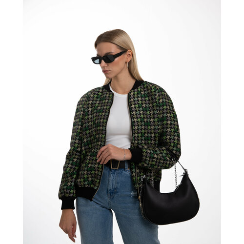 Пиджак LeNeS brand, размер 50, черный, зеленый