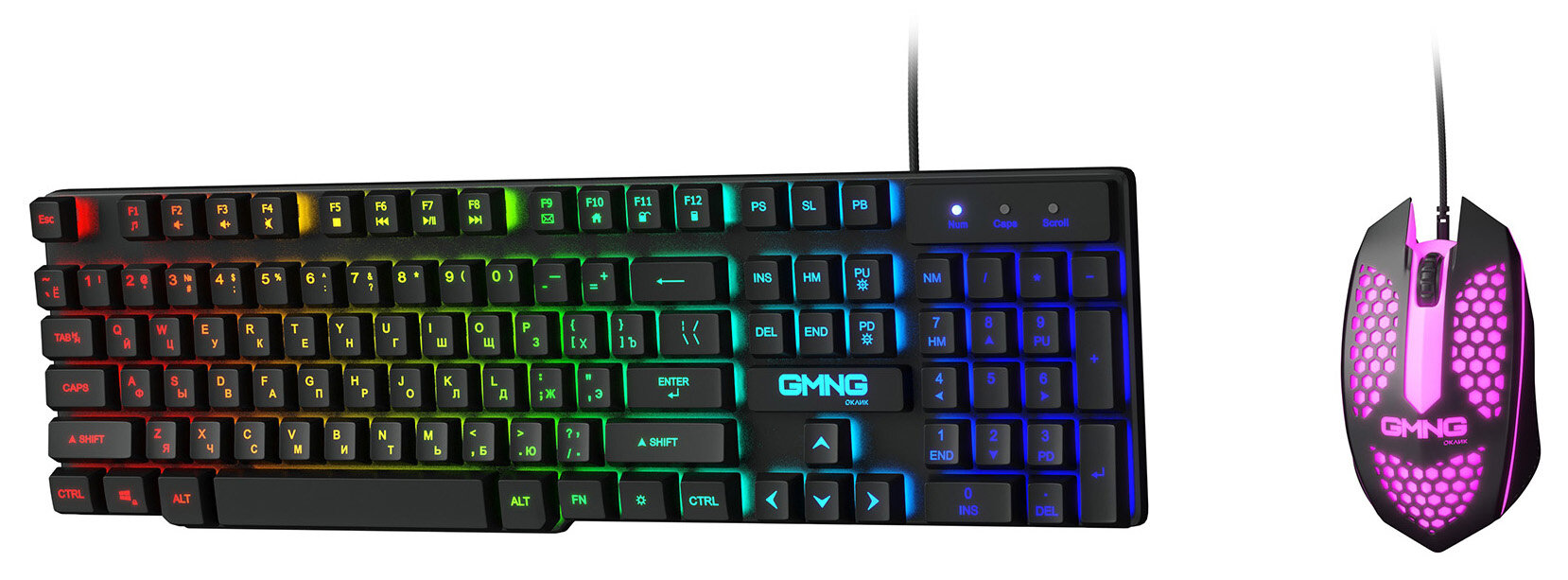 Клавиатура + мышь Gmng 400GMK черный USB LED (1546779) .