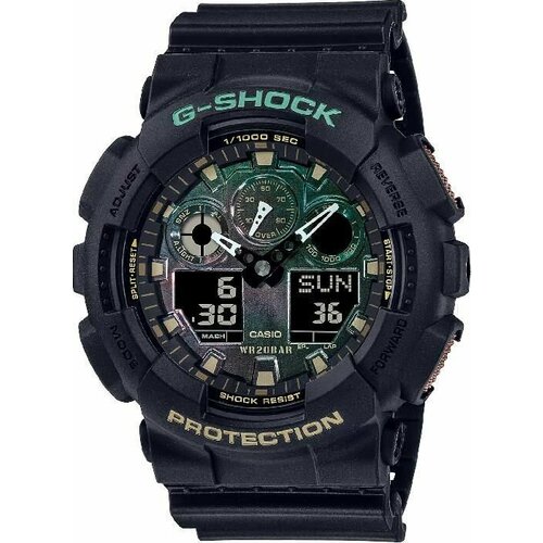 Наручные часы CASIO GA-100RC-1A, черный наручные часы casio g shock ga 100rc 1a черный