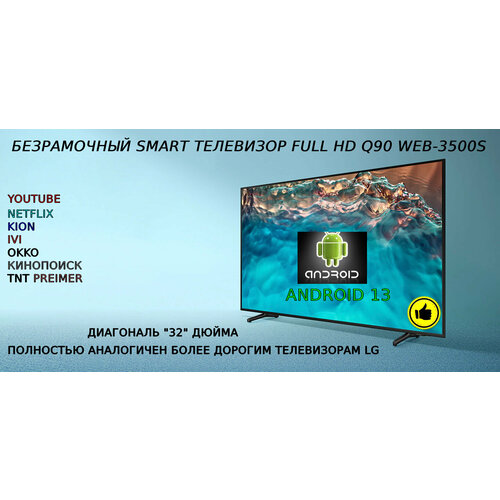 Телевизор Smart 35S Full HD с диагональю 32 Bluetooth 1485000₽