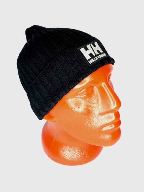 Шапка бини Helly Hansen зимняя, шерсть, вязаная, размер 50/58, черный