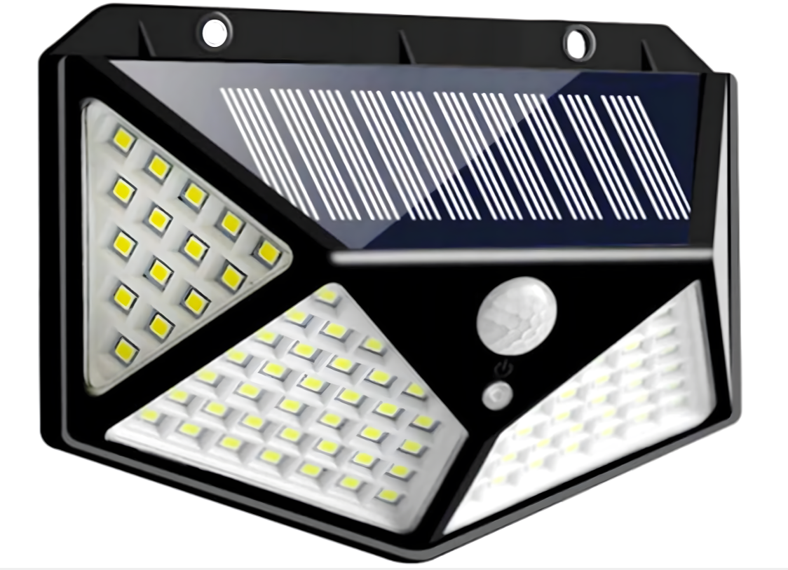 Уличный светодиодный светильник 100 LED 3 режима Фонарь на солнечных батареях с датчиком движения беспроводной