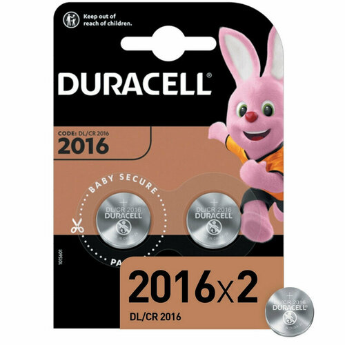 Батарейки DURАCELL CR2016-2BL литий бл/2шт батарейки energizer lithium cr2016 бл 2шт