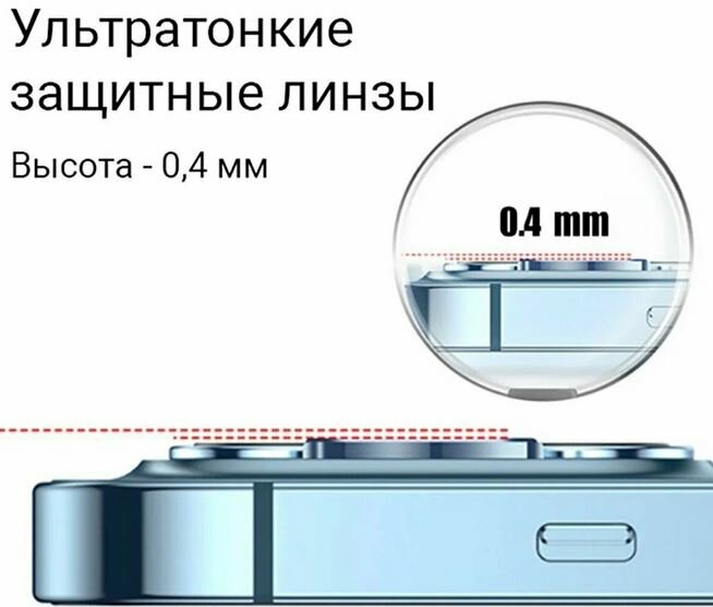 Линзы (стекла) для защиты камеры iPhone 13 Pro / 13 Pro Max Зелёные, Тёмно - Зелёные (Хаки) — фото 1