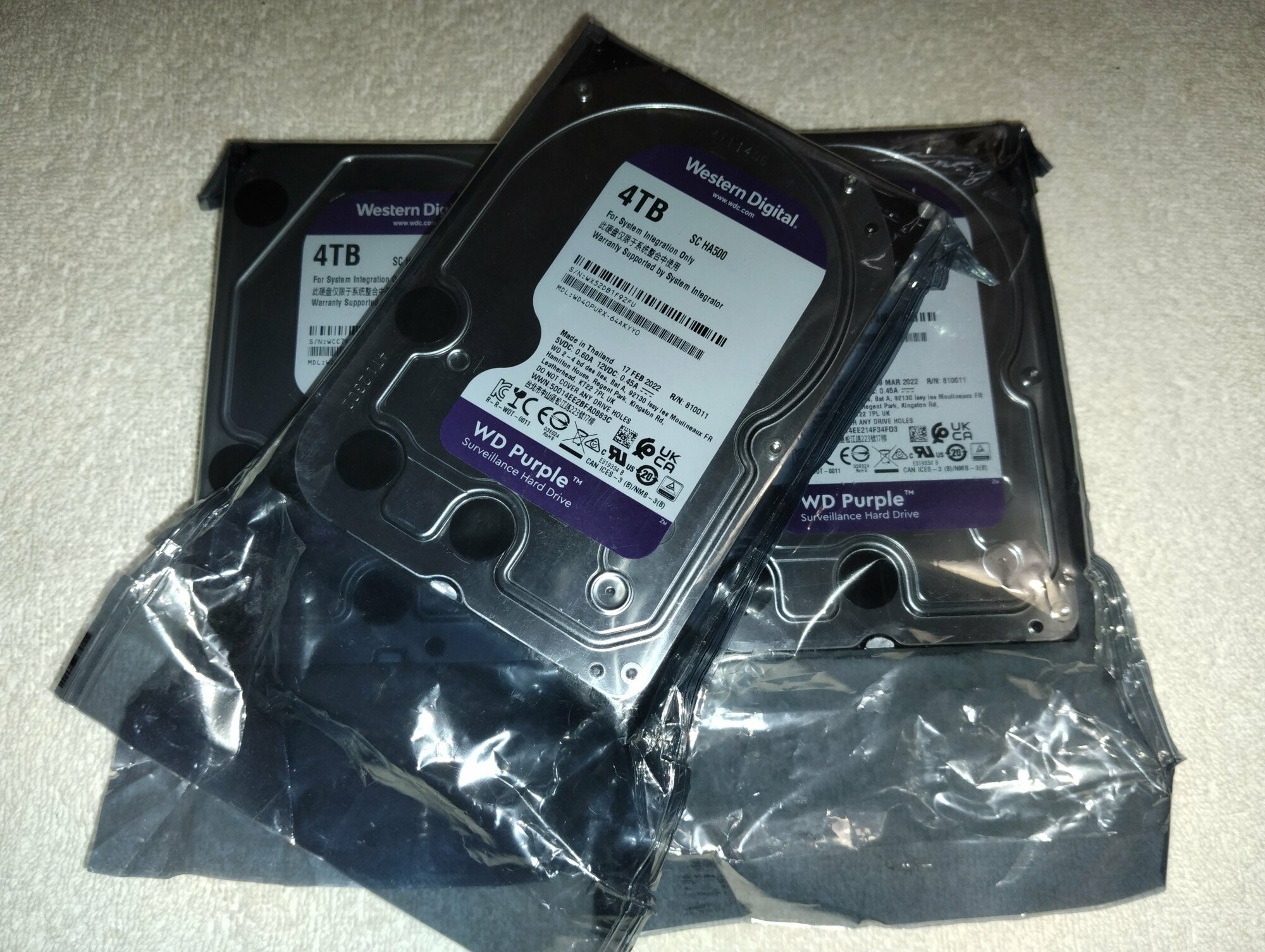 Жесткий диск Western Digital WD Purple 4 ТБ WD40PURX (Ориг, Тайланд).