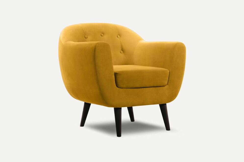 фото Кресло Роттердам Velvet Yellow