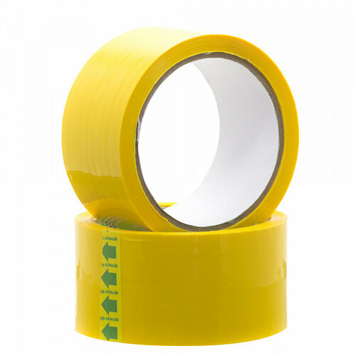 Лента клейкая цветная желтая (Скотч) 50мм* 45мкн