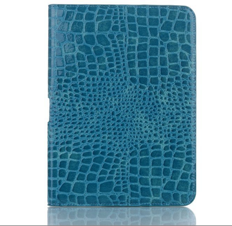 Чехол-футляр MyPads для планшета Samsung Galaxy Tab 4 10.1 SM-T530/T531/T535 из лаковой рельефной кожи под крокодила цвет синий