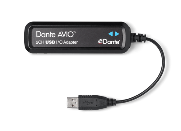 Audinate ADP-USB-AU-2X2 - Dante AVIO USB 2x2 адаптер для подключения к аудиосети Dante, 2 вх./2 вых. канала, USB-Ethernet