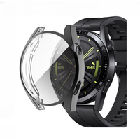 Защитный бампер-чехол MyPads Protect из тончайшего и прочного силикона для HUAWEI WATCH GT 3 (42 мм) с противоударными свойствами черный