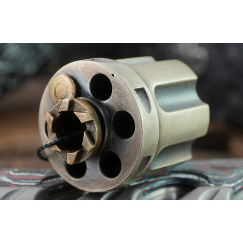 Бусина Барабан револьвера (белый металл, латунь)