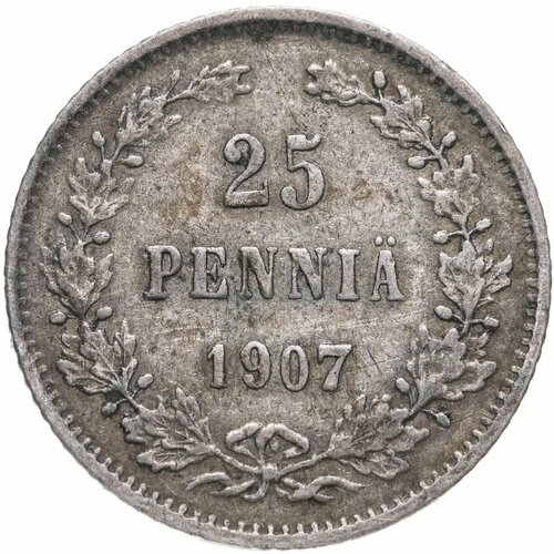 25 пенни (pennia) 1907 L Российская Финляндия 5 пенни pennia 1908 российская финляндия