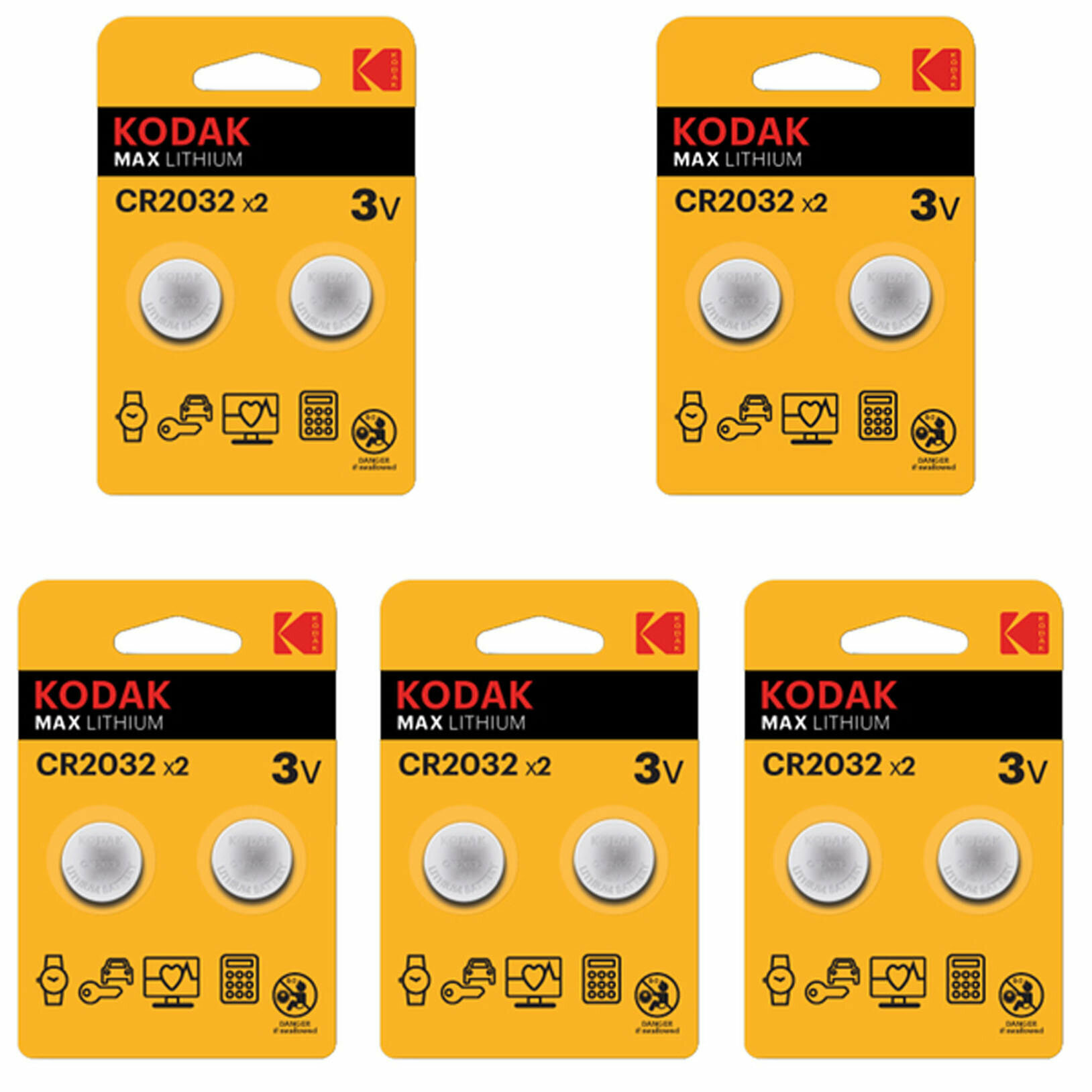 Батарейка Kodak Мax Lithium (Б0037004) таблетка CR2032 3 В (10 шт.)
