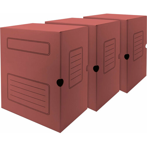 Набор из 13 штук Короб архивный Silwerhof микрогофрокартон корешок 150мм красный (упак:3шт) короб silwerhof архивный микрогофрокартон корешок 150мм 260x325x150мм бурый