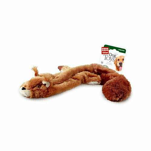 GiGwi игрушка для собак Белка с 2-мя пищалками/ткань, пластик