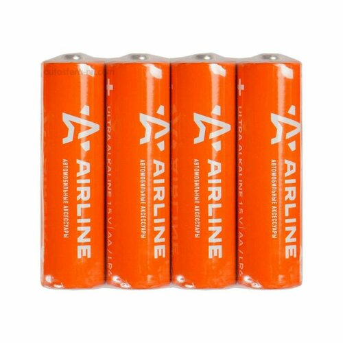 AIRLINE AA040 Батарейки LR6/AA щелочные 4 шт. батарейка energizer maximum lr6 aa 1 5в бл 4 щелочная