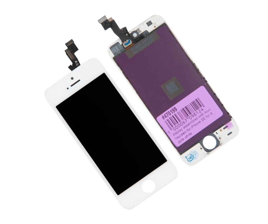 Display / Дисплей в сборе с тачскрином и монтажной рамкой для Apple iPhone SE, белый