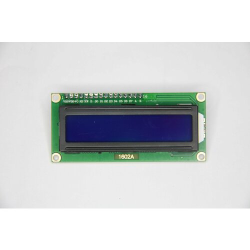 Символьный LCD дисплей 1602A, 16х2 знака, зеленый/синий, с I2C адаптером lcd1602a дисплей 16x2 с адаптером i2c синяя подсветка совместим с arduino ide ардуино проекты