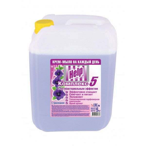 фото Альфатехформ Мыло жидкое Help Антибактериальный эффект 5 л
