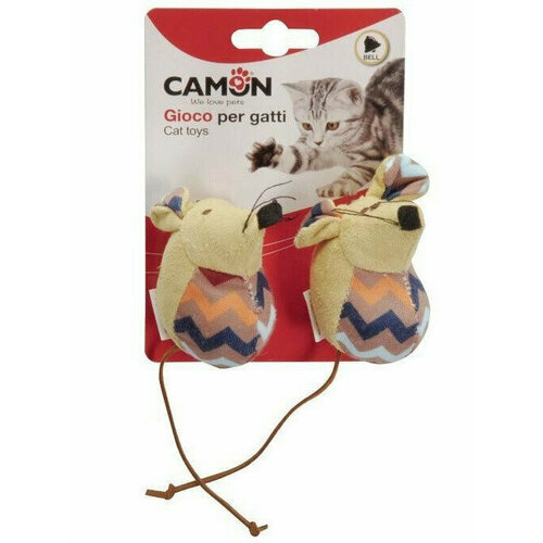 Camon игрушка для кошек Мышь Зигзаг с бубенчиком