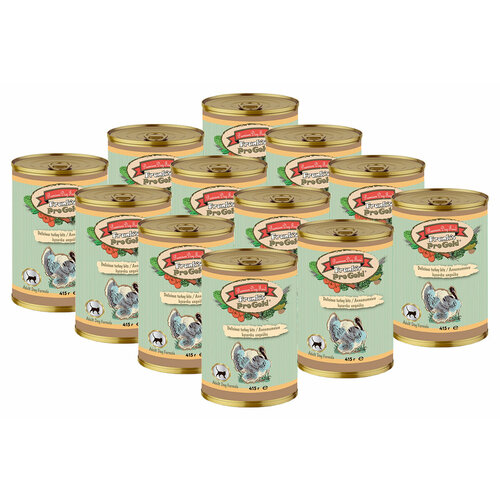 FRANK'S PROGOLD CAT для взрослых кошек с лакомой индейкой (415 гр х 12 шт)