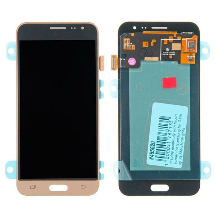 Дисплей в сборе с тачскрином (модуль) для Samsung Galaxy J3 (SM-J320F) золотой (2016) AMOLED