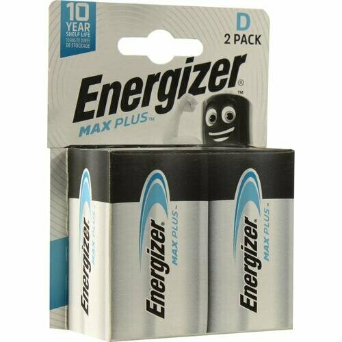 Батарейки Energizer MAX Plus D 2 шт. energizer бат max plus d e95 2 шт бл alkaline 7638900426823