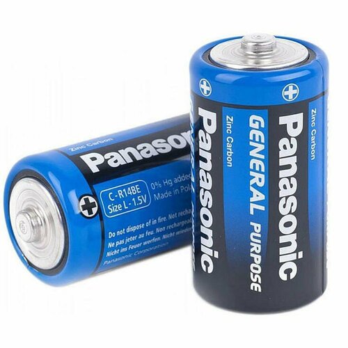 Батарейка R14С Panasonic General Purpose 1шт первая цена батарейки 4шт тип аa солевые пленка