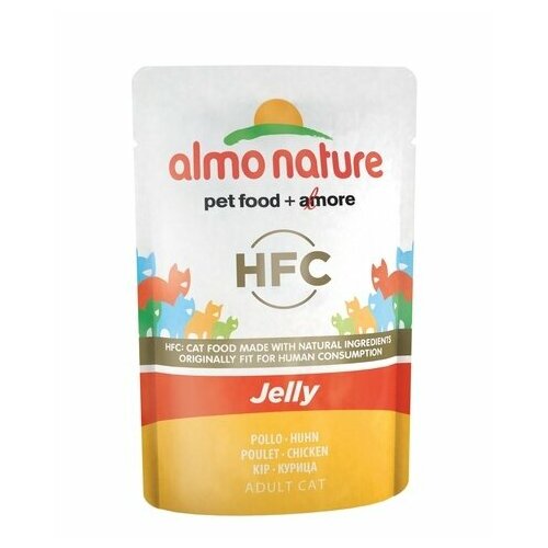 Almo Nature (Classic Nature Jelly - Cat Chicken) Паучи курица в желе для кошек - 0,055 кг