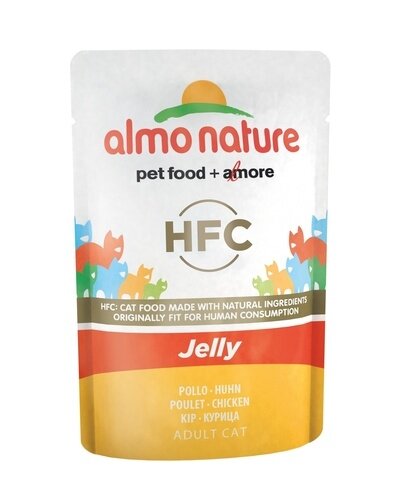 Almo Nature (Classic Nature Jelly - Cat Chicken) Паучи курица в желе для кошек - 0,055 кг