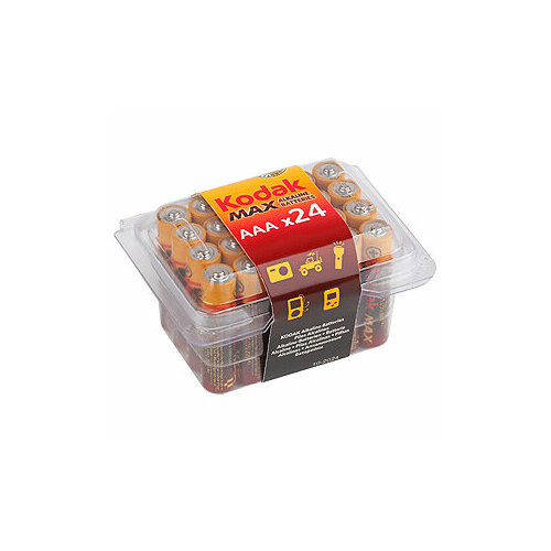 Батарейки Kodak LR03-24 plastic box MAX SUPER Alkaline [24 3A PVC] арт. Б0014326 (24 шт.) батарейки kodak ааа 4 шт мизинчиковые