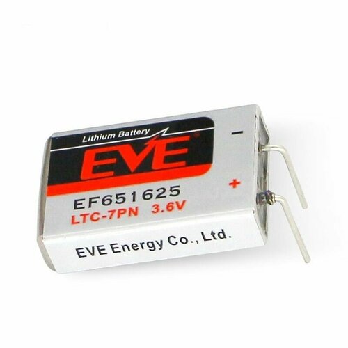 батарейка eve es 341550 w для счетчиков газа smart gas meter jgd4s g Батарейка литиевая EVE EF651625 LTC-7PN Li-SOCI2, 750mAh