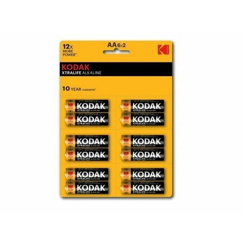 Батарейка KODAK XTRALIFE Alkaline AA (LR06) блистер 12шт отрывной (цена за 1шт) 30418462 элемент питания kodak xtralife alkaline aa lr6 бл 12