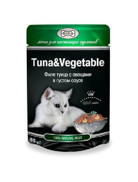 Gina Консервы для кошек с тунцом и овощами 4607166420930 0085 кг 53408 (2 шт)