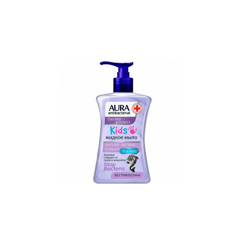 Набор из 3 штук Крем-мыло AURA 250мл антибактериальное KIDS флакон/дозатор