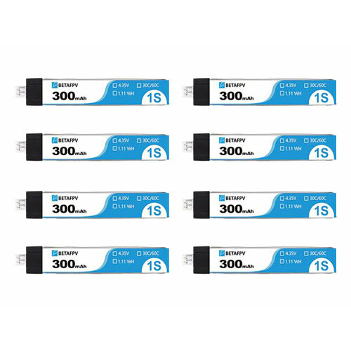 Аккумулятор BetaFPV BT2.0 300mAh 1S 30C 8шт 27388