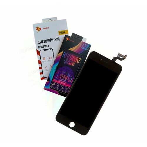 Display / Дисплей в сборе с тачскрином ZeepDeep PREMIUM для iPhone 6S plus, черный + прокладка-абсорбер